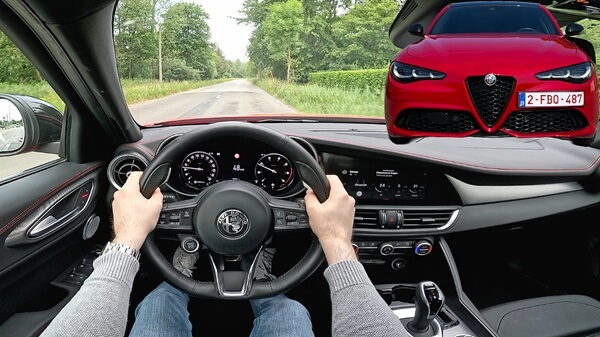 video Alfa Romeo Giulia Tributo Italiano 2025 POV Testfahrt