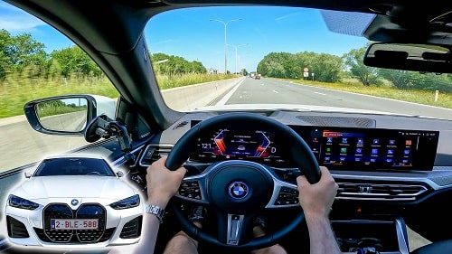 video BMW i4 eDrive40 2022 POV test drive