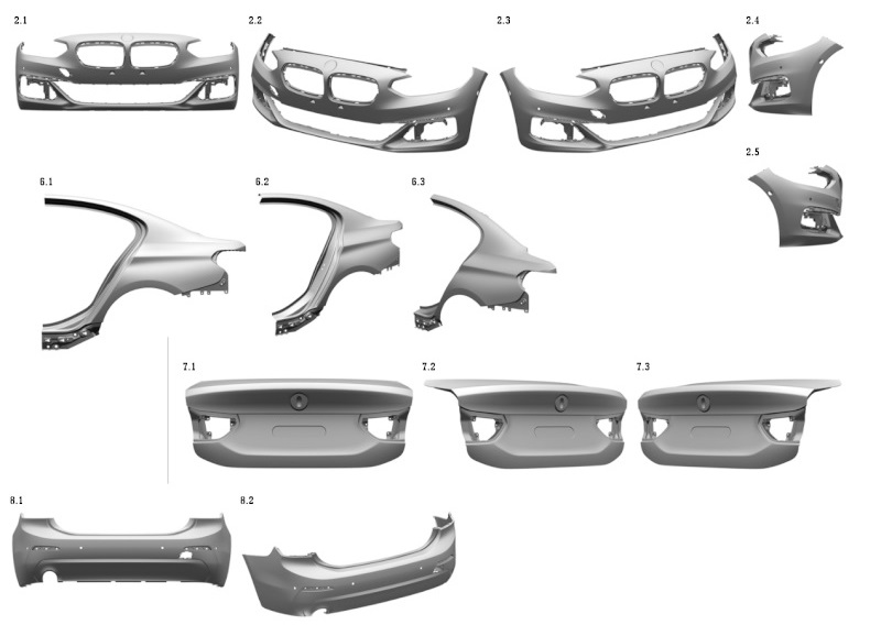 BMW 1 Reeks Berline 2016 Patentschetsen