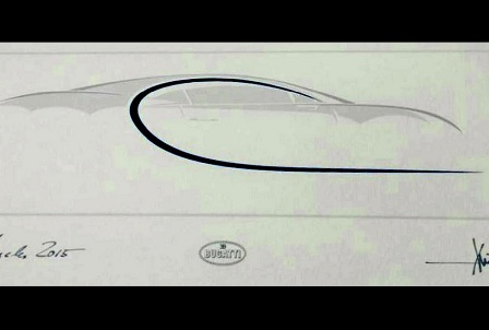 Eerste schets van Bugatti Chiron duikt op