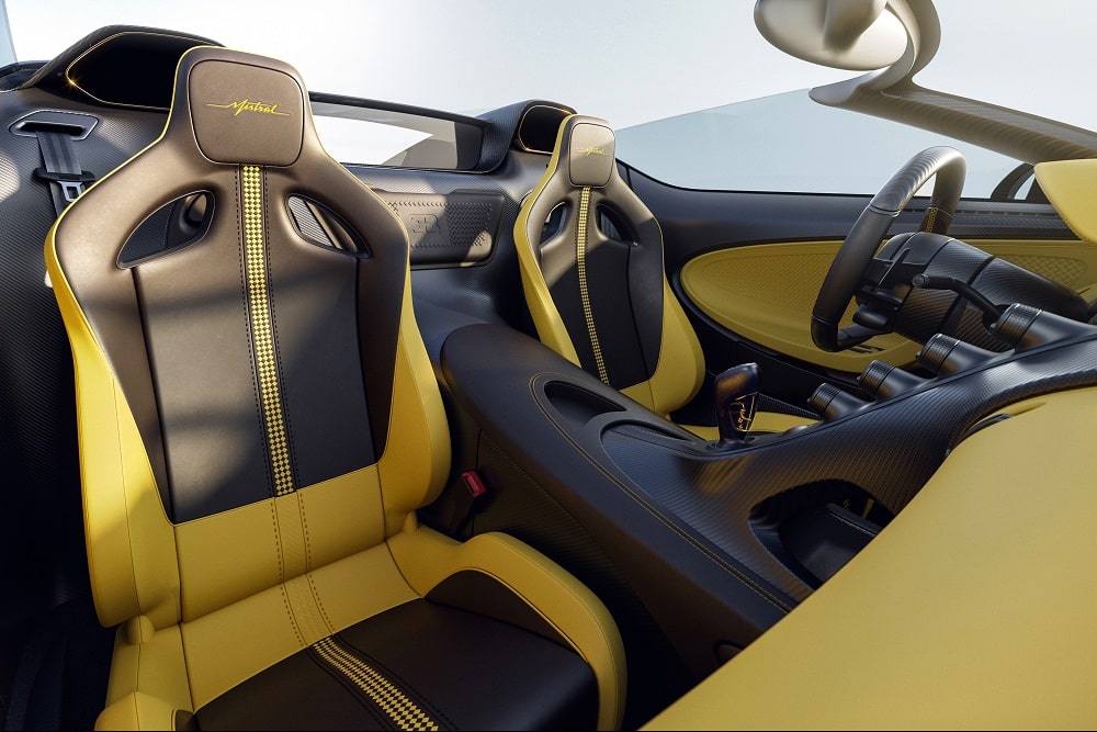 Intérieur Bugatti Mistral 2024 W16 1600 ch BVA traction intégrale