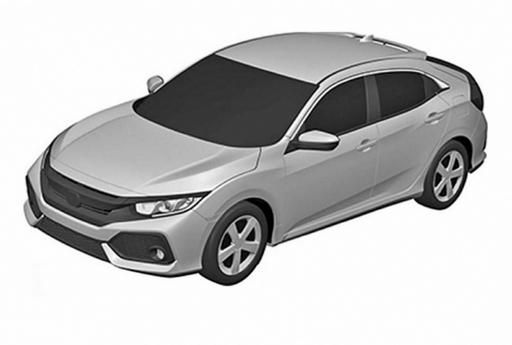 Honda Civic 2016 Hatchback patentschetsen