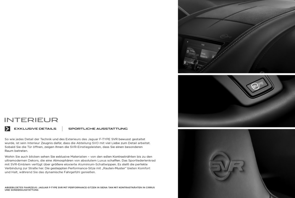 Jaguar F-Type SVR gelekt via brochure