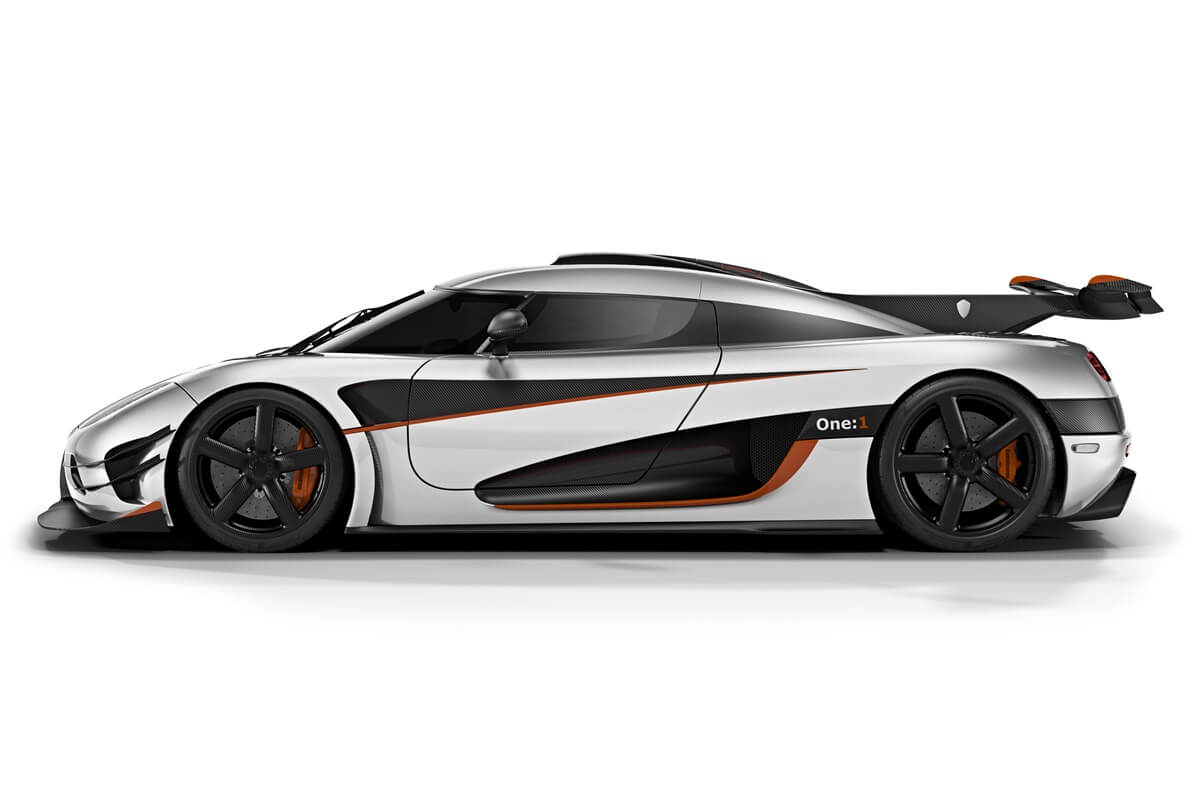 Koenigsegg One1 5.0L V8 1360 ch   (2014-2015)