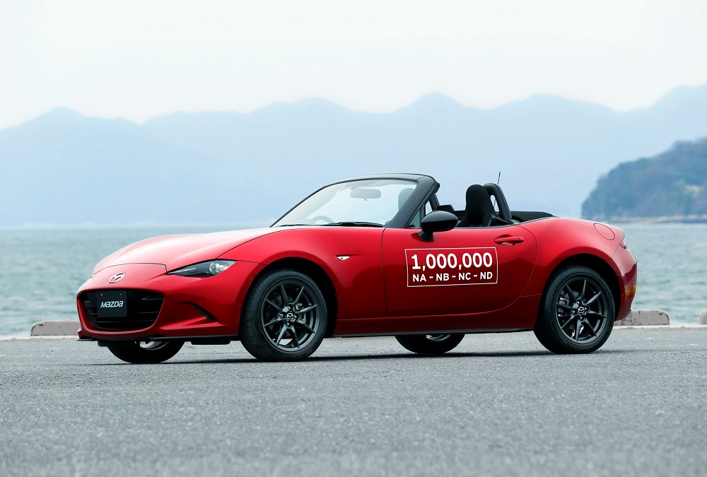 Mazda MX-5 bereikt kaap van 1 miljoen exemplaren
