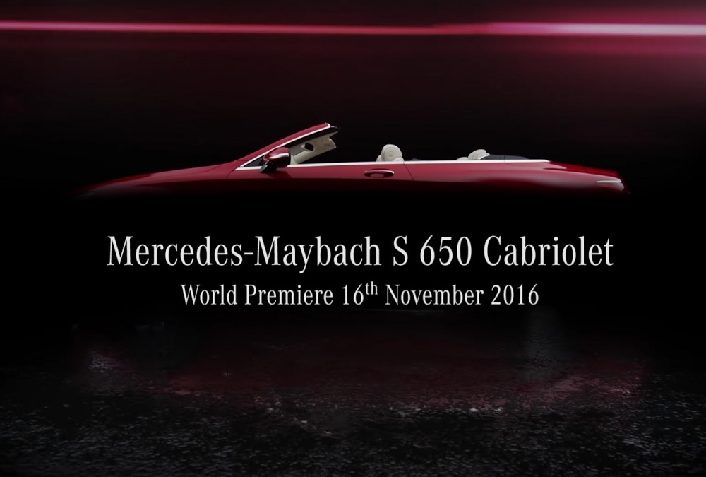 Mercedes-Maybach onthult volgende week de S 650 Cabriolet