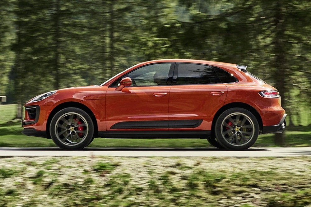 Porsche Macan 2021-2023 exterieur zijkant