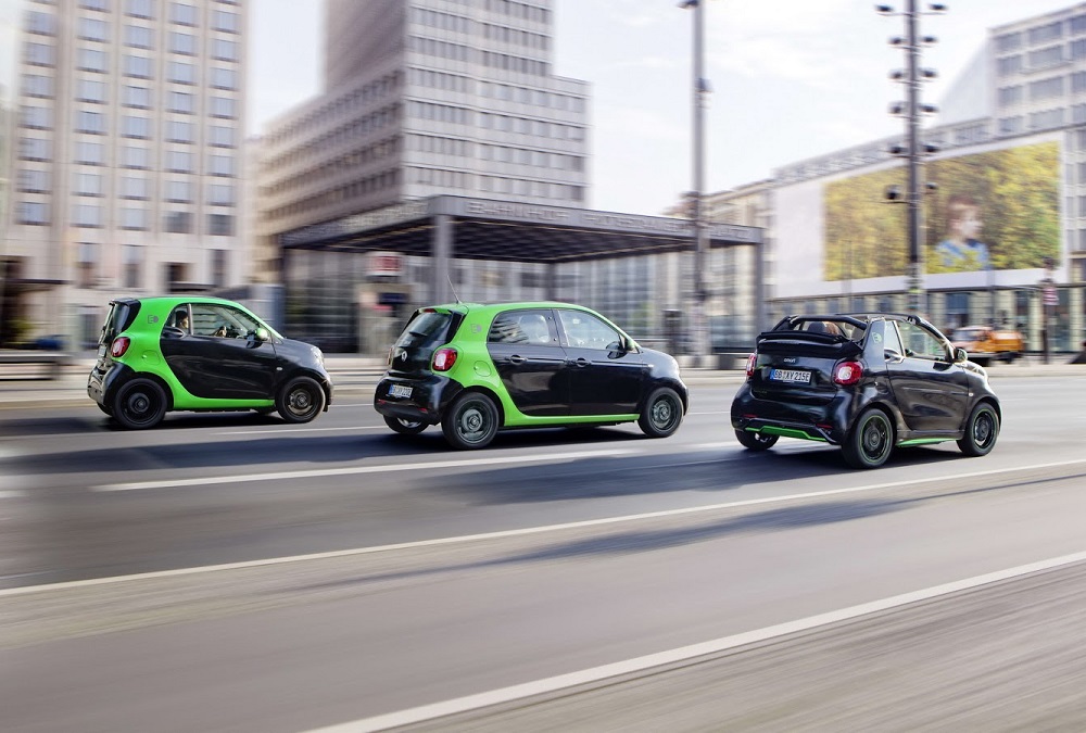 Smart lanceert Fortwo en Forfour Electric Drive
