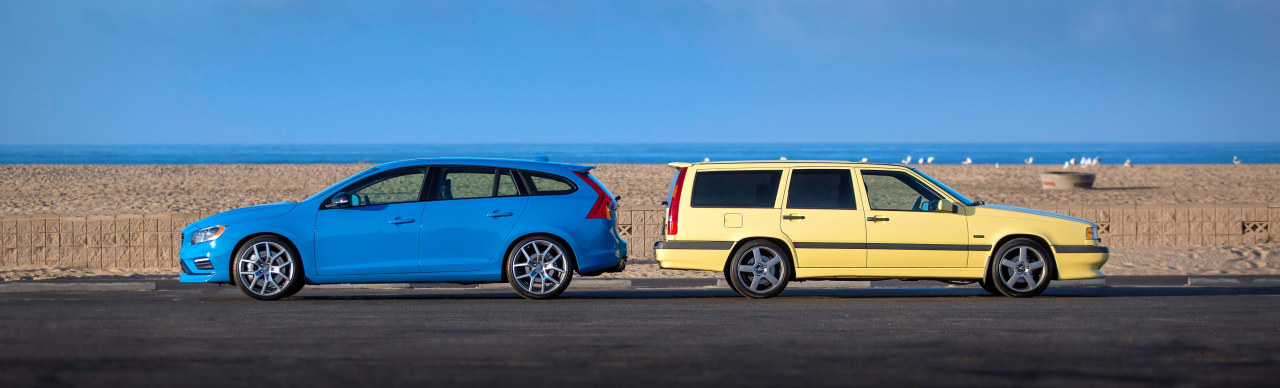 Schitterende fotoshoot met Volvo 850 T-5R en V60 Polestar